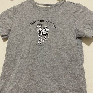 Janie and Jack Gray Safari Zebra Tee